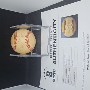 Willie mccovey autographed baseball beckett autographed letter included